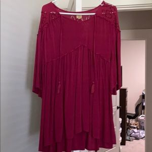 Burgundy longer top